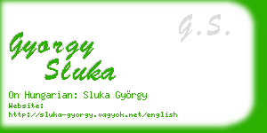 gyorgy sluka business card